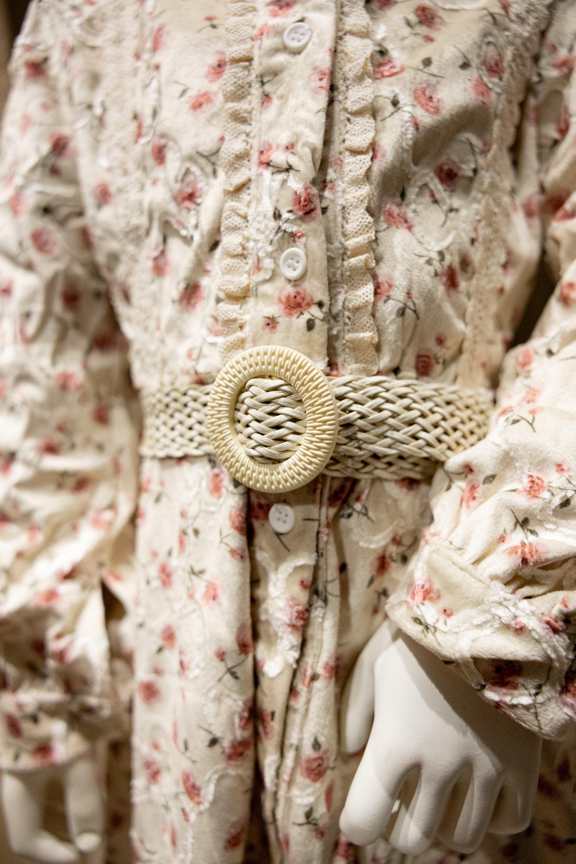 Jurk met bloemenprint en ceintuur