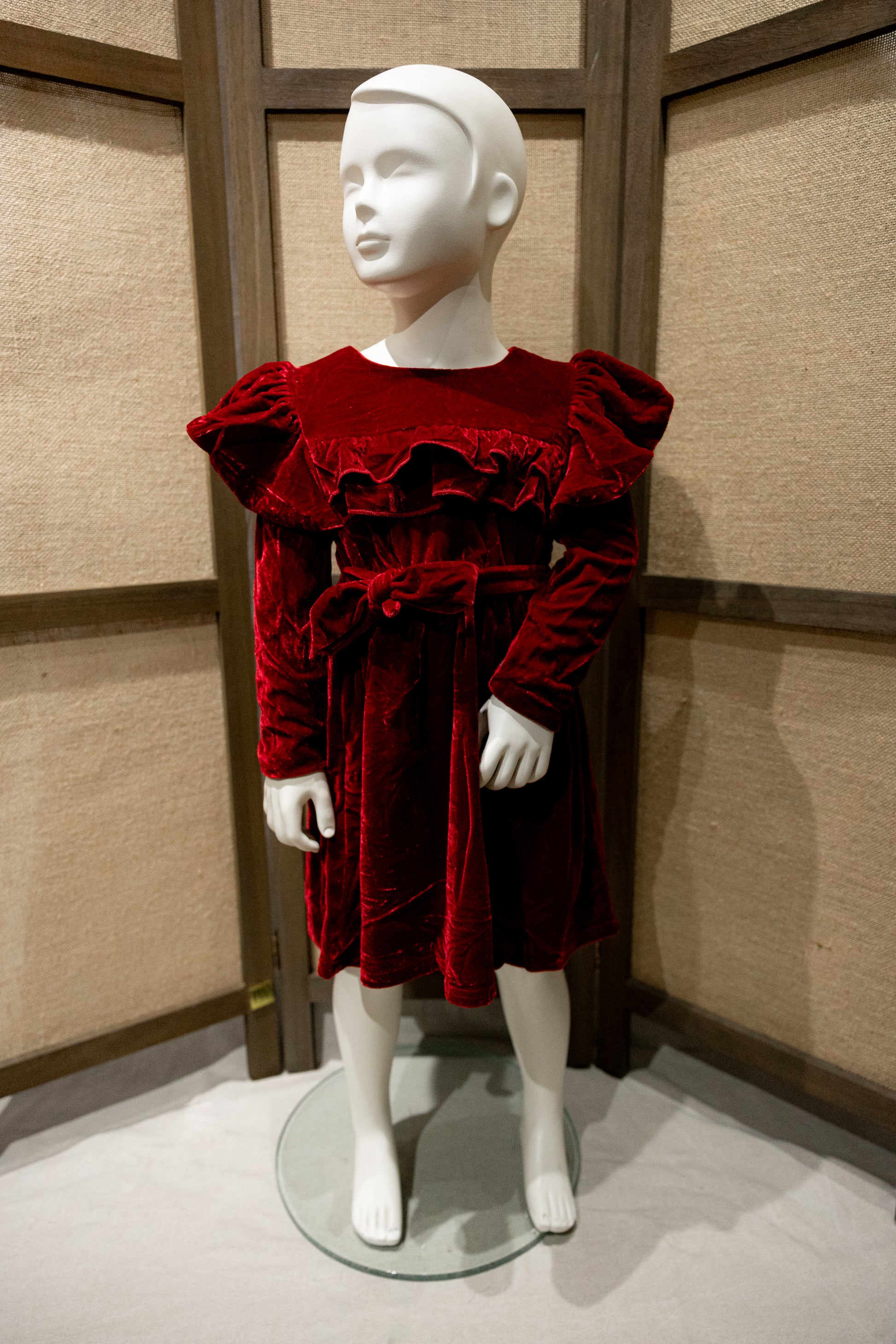 Rood fluwelen jurkje