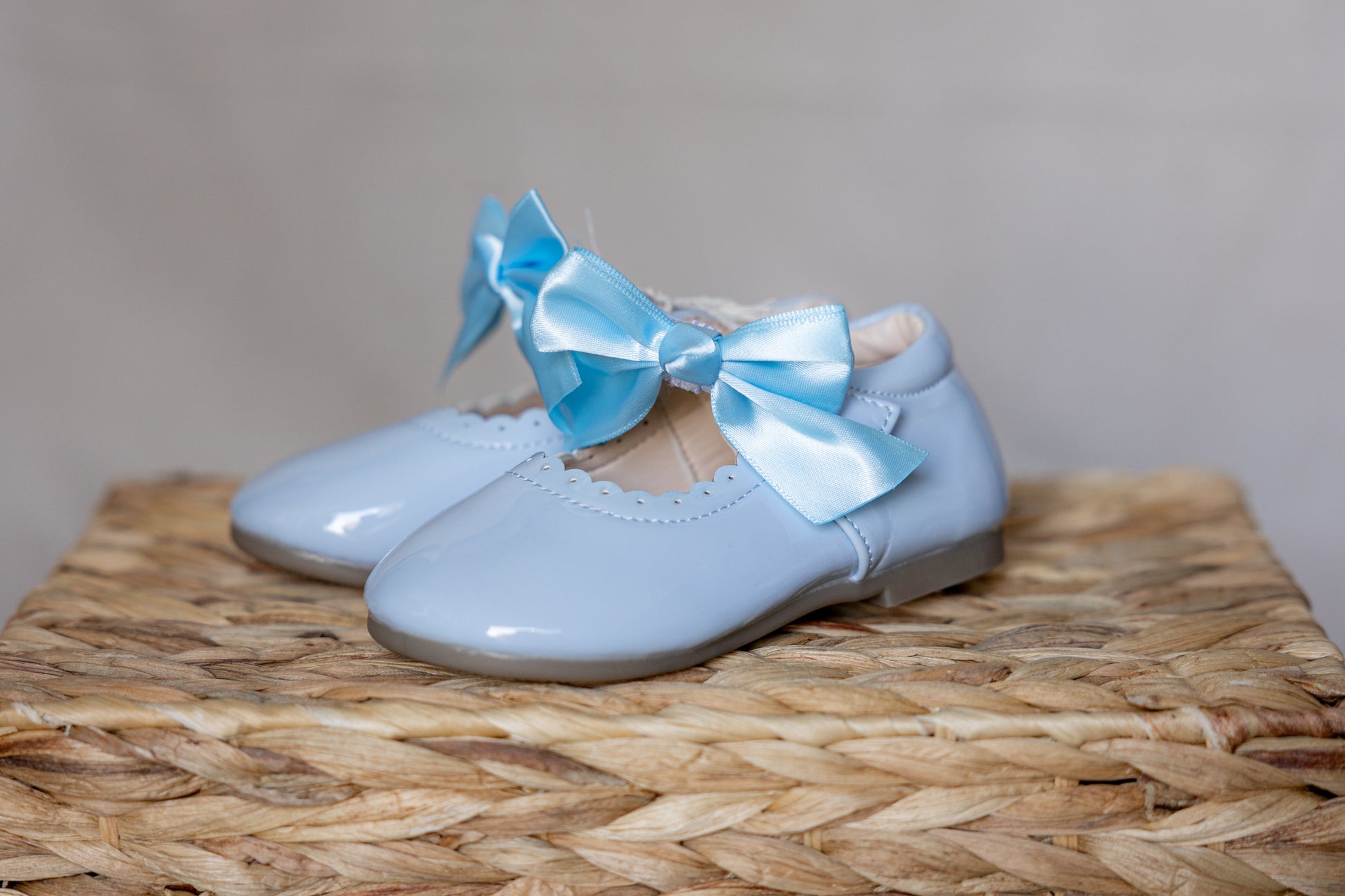 Blauwe lakschoentjes