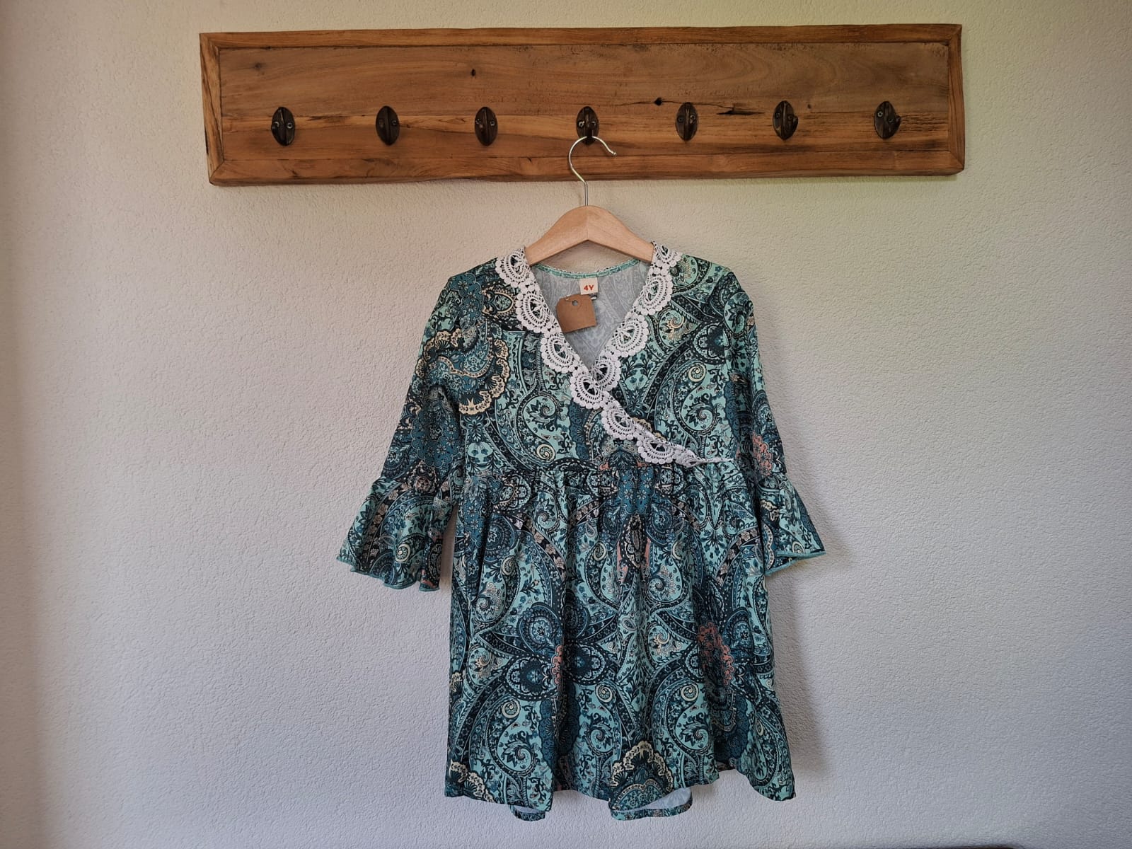 Jurkje lange mouw, paesly motief