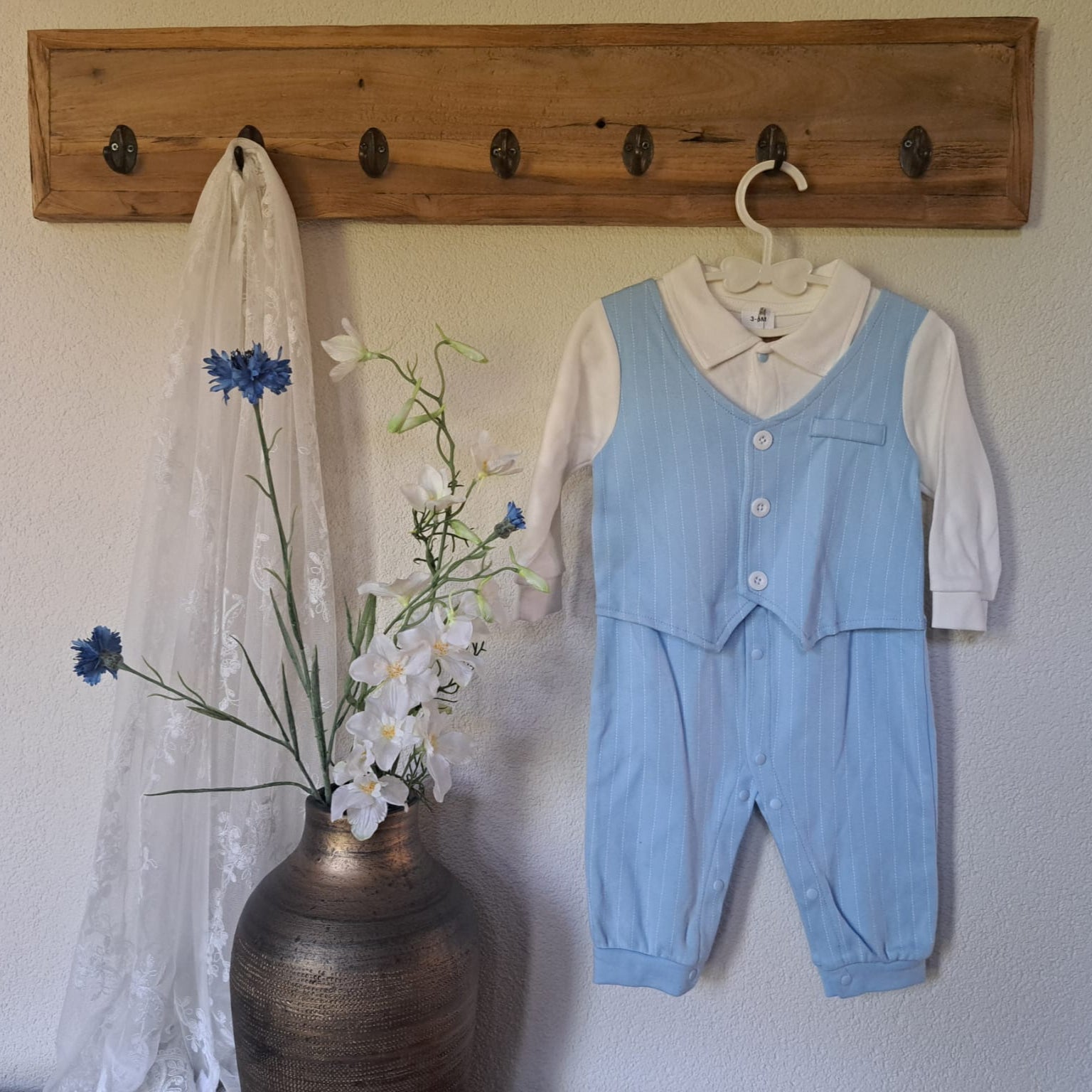 Lichtblauw/creme boxpakje